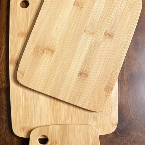Bamboo "Natural Wood" Cutting Board 3-piece set - Picture 1 of 2